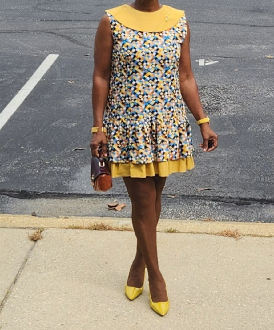 Sassy multi-colored sleevelss dress